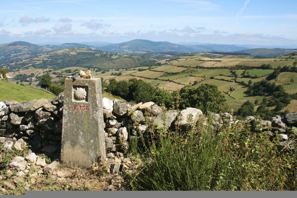 Camino road marker sign