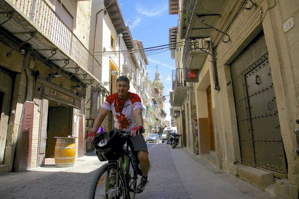 Cyclist along the Camino