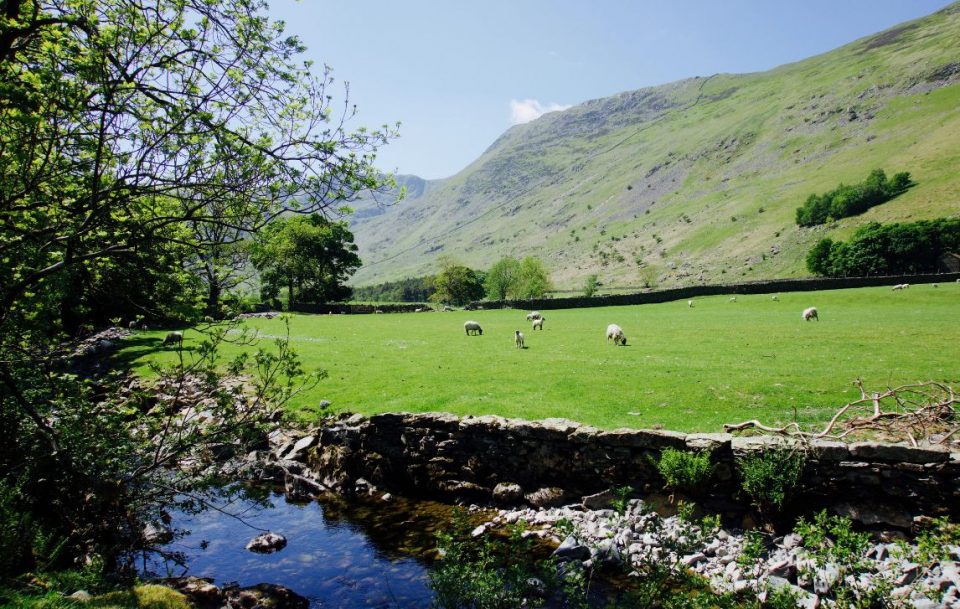 A river setting on the Coast to Coast Walk UK.