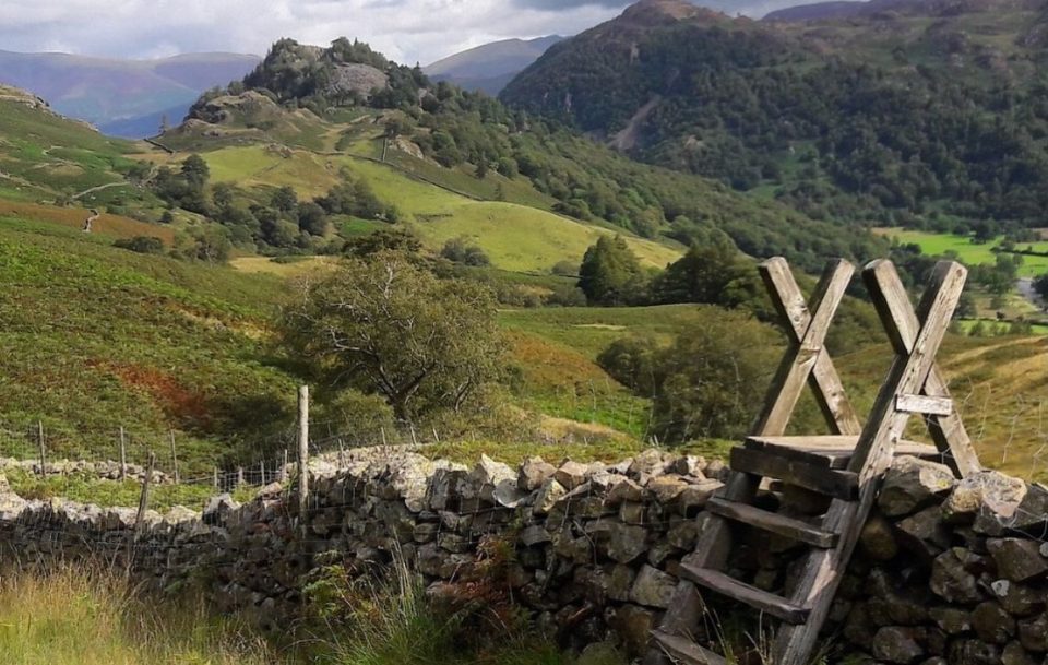 Rolling hills on the Coast to Coast walk.