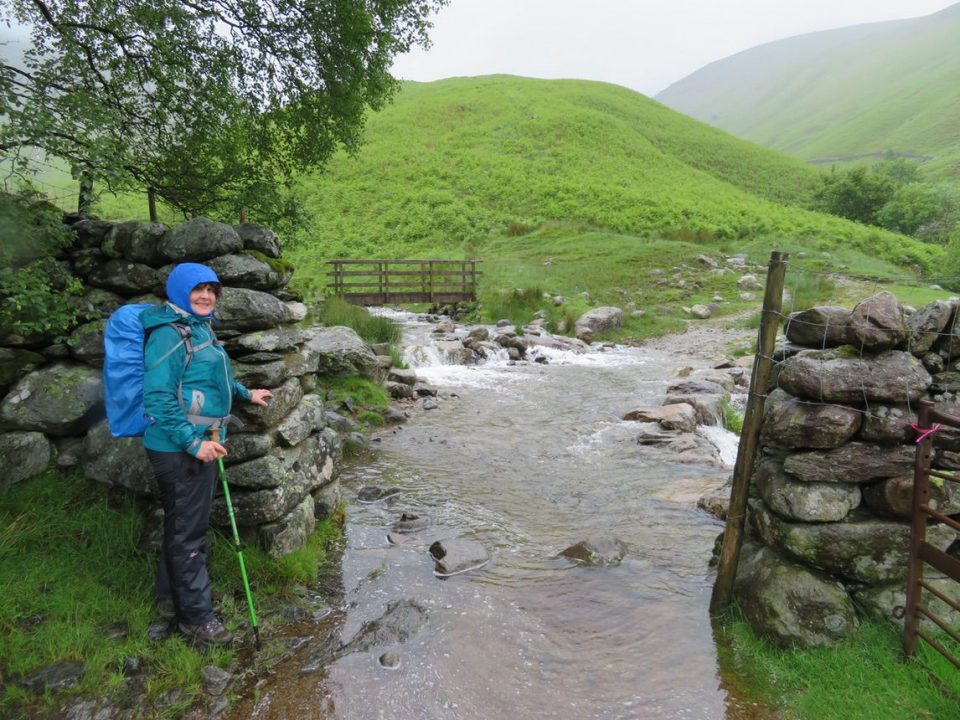 A hiker on the Coast to Coast walk.