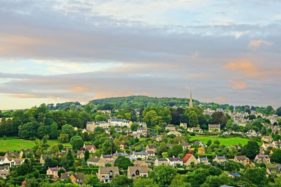 A summer sunset over the village of Painswick, The Cotswolds, Gloucestershire, England, UK; Shutterstock ID 531338848; PO: 201484593; Client: d9a95d8b-4e3c-4347-9e1c-ace54bc921d6