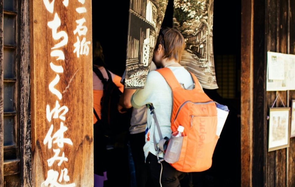 Entering a Japanese Temple along the Nakasendo Way