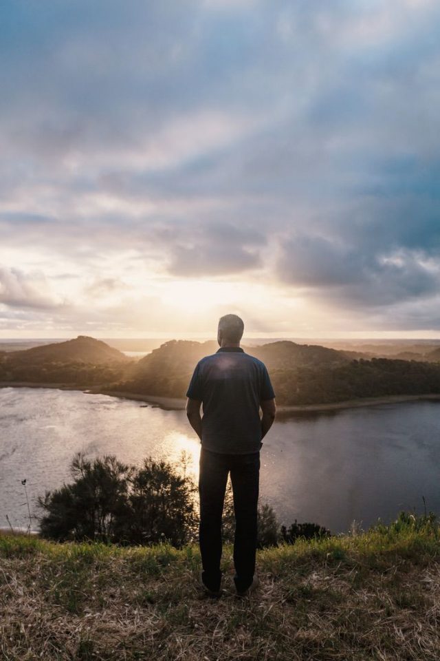 A walker on the Great Ocean walk.