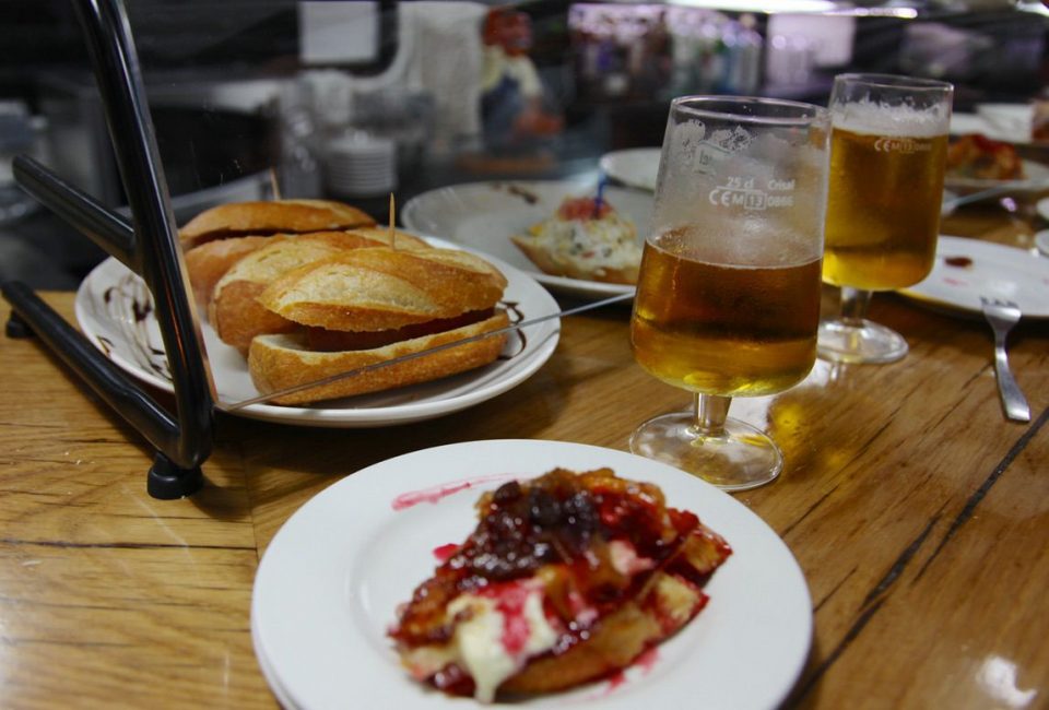 Meal along Camino trail Meal along Camino trail
