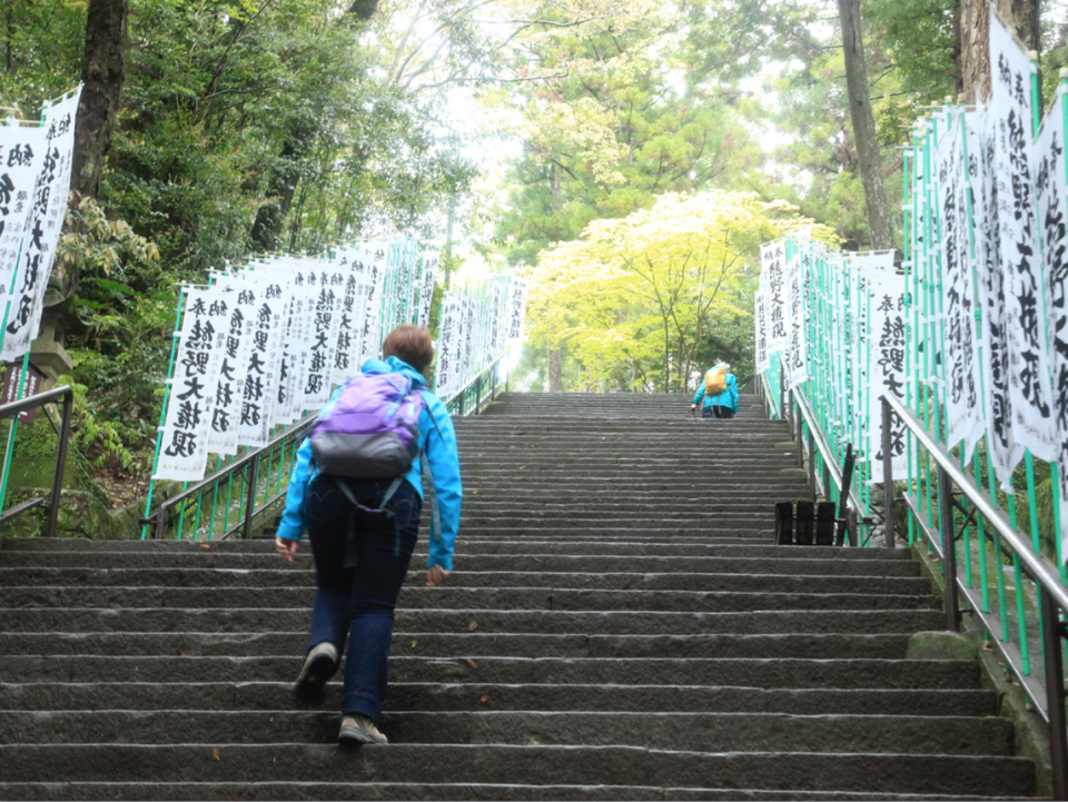 Steps up to Japanese Temple