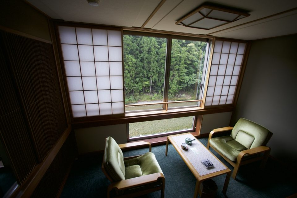 Inside a typical Japanese accomodation along Kumano Kodo Trail