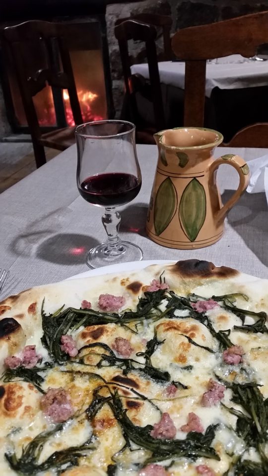 The best of Italy; Pizza and red wine!