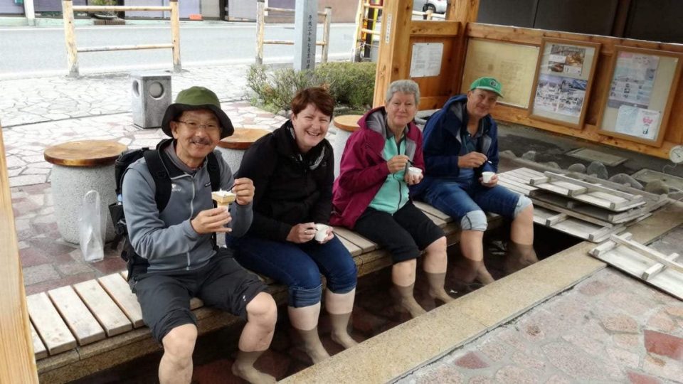 Nakasendo way Foot onsen