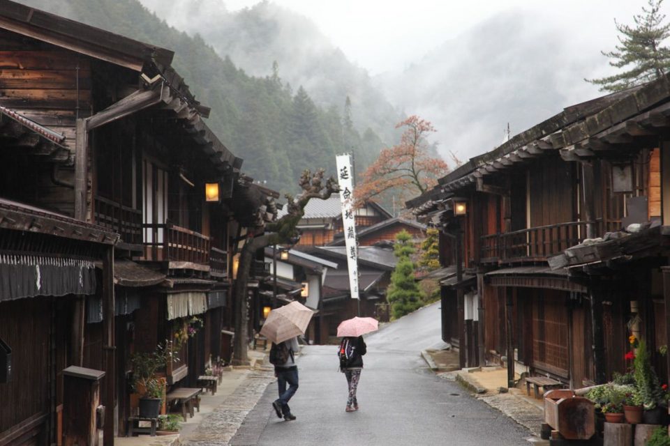 Walkers along Nakasendo Way