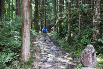 Nakasendo way ancient stone path