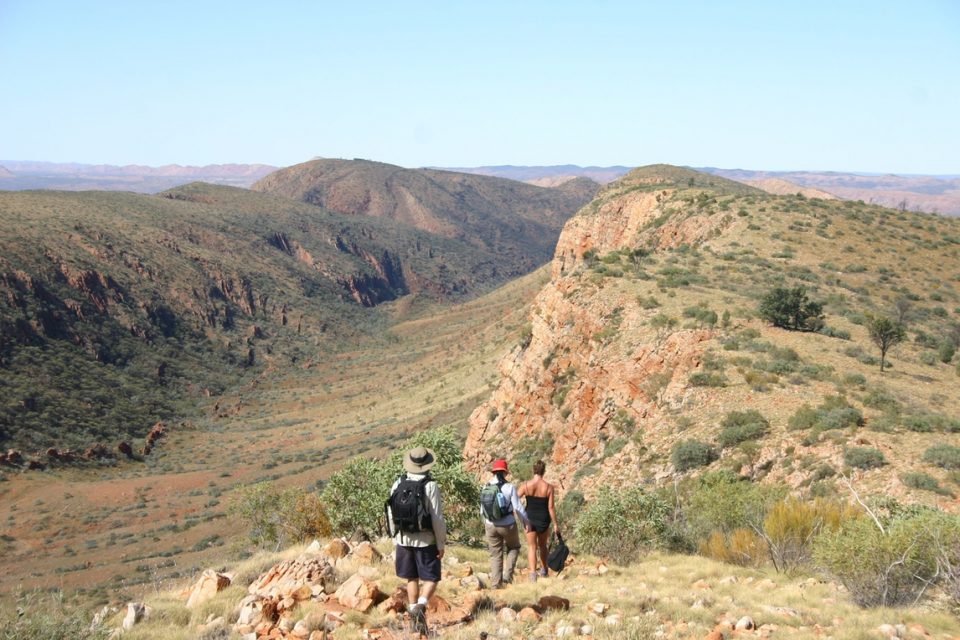 Hikers on the Larapinta Trail Hikers on the Larapinta Trail