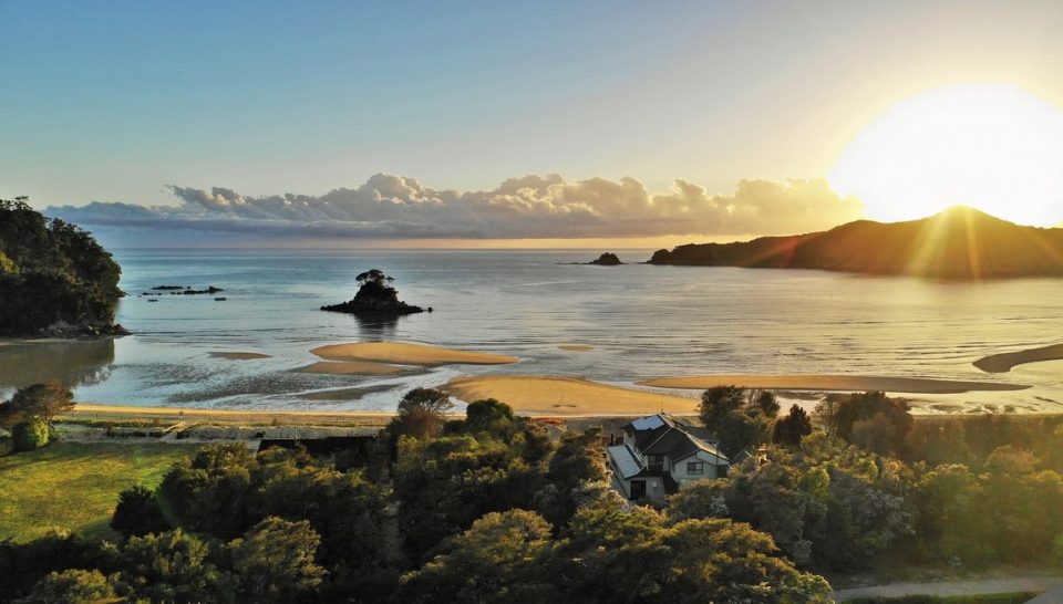 View from the beach on the Abel Tasman and Queen Charlotte walk.