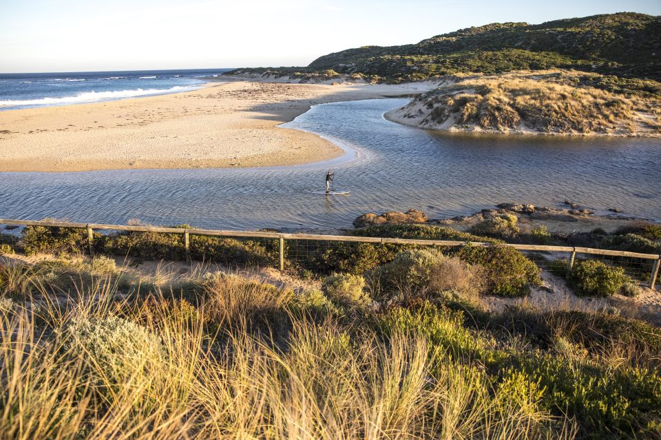Stand up paddle-boarding at Margaret River Mouth