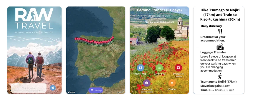 RAW Travel App RAW Travel App