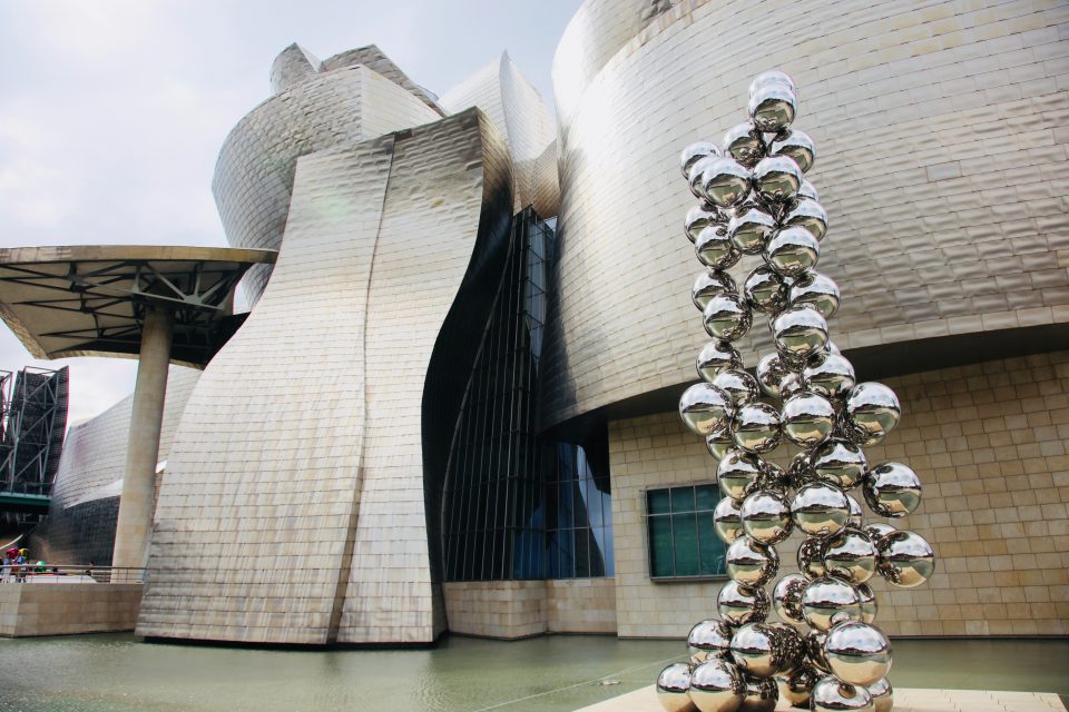Camino del Norte Art Sculpture from the Guggenheim museum in Portugal, a highlight of the Northern Way to Santiago.