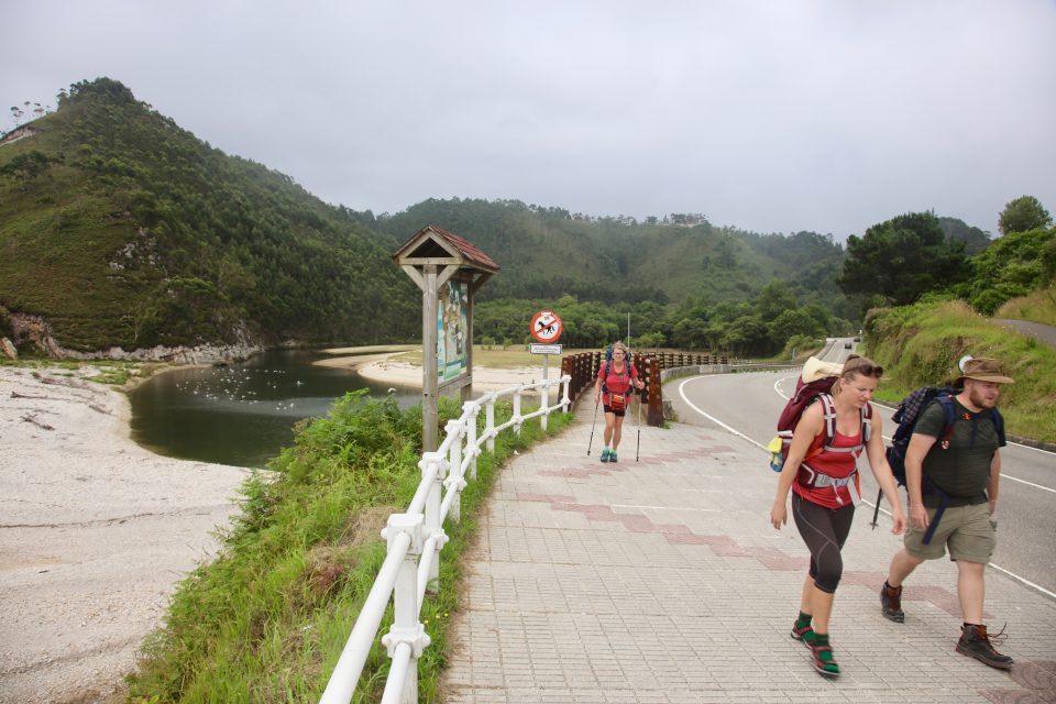 Camino del Norte pilgrims along the trail of Camino Del Norte