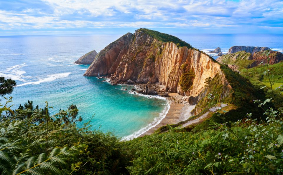 Playa del Silencio, Asturias, Camino del Norte Stunning coastline view ofPlaya del Silencio, Asturias, Camino del Norte