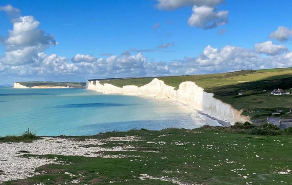 White cliffs on the English coastline