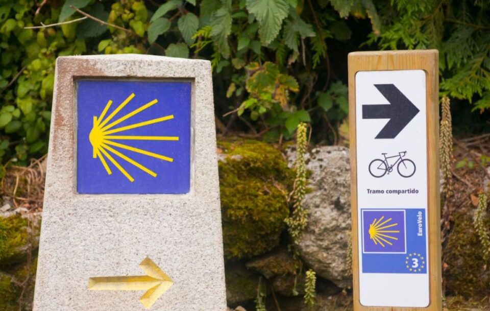 Camino cycling signs