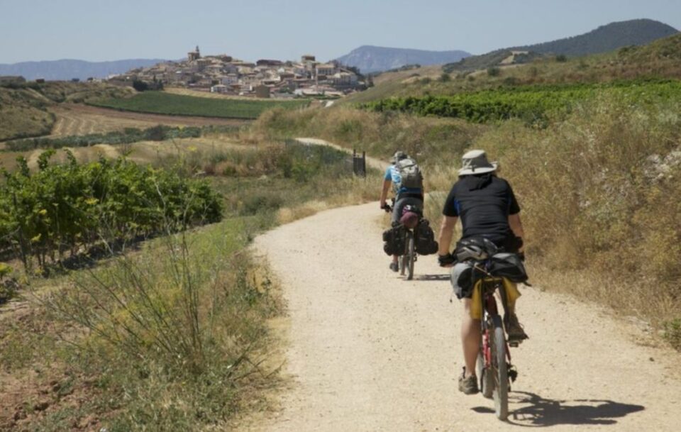 Cyclist on the Camino