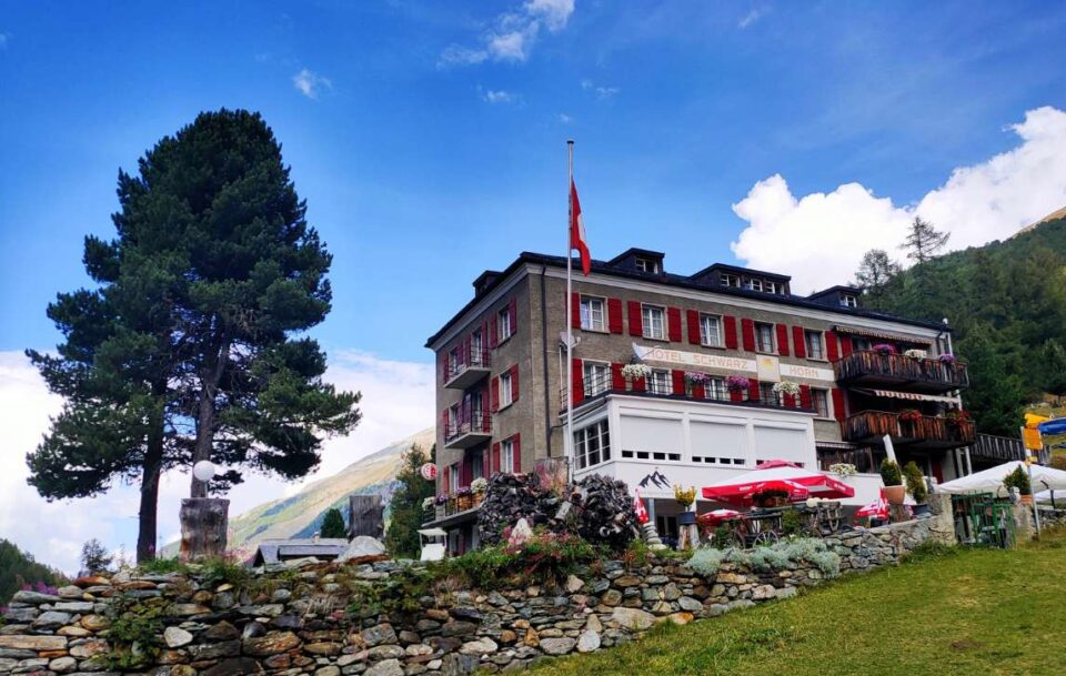 A hotel along the Haute Route Switzerland
