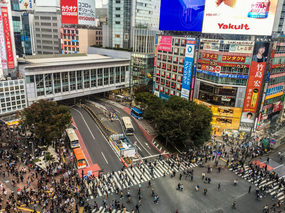 Famous Shibuya crossing in Tokyo Japan available with our extension trip