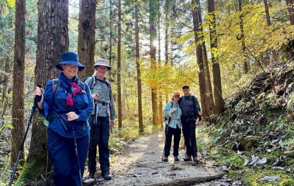 Walkers along the Nakasendo Trail.