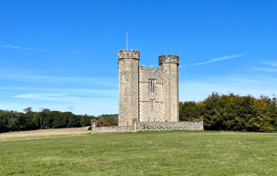 A small castle on the South Downs Way.