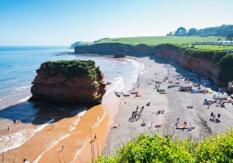 Rock formation and the beach along the Jurassic Coast, England. Rock formation and the beach along the Jurassic Coast, England.