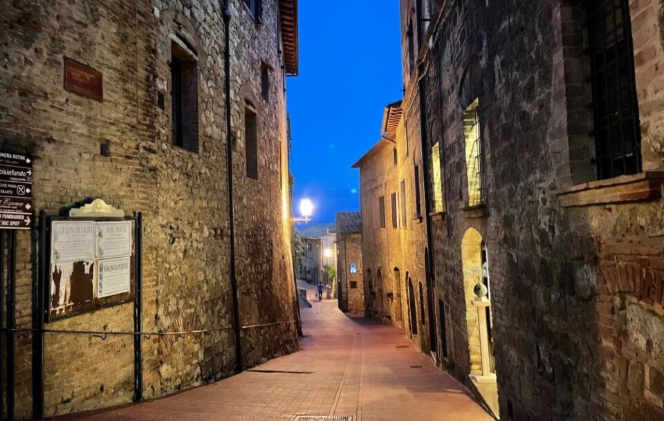 Ancient buildings on the Via Francigena Tuscany