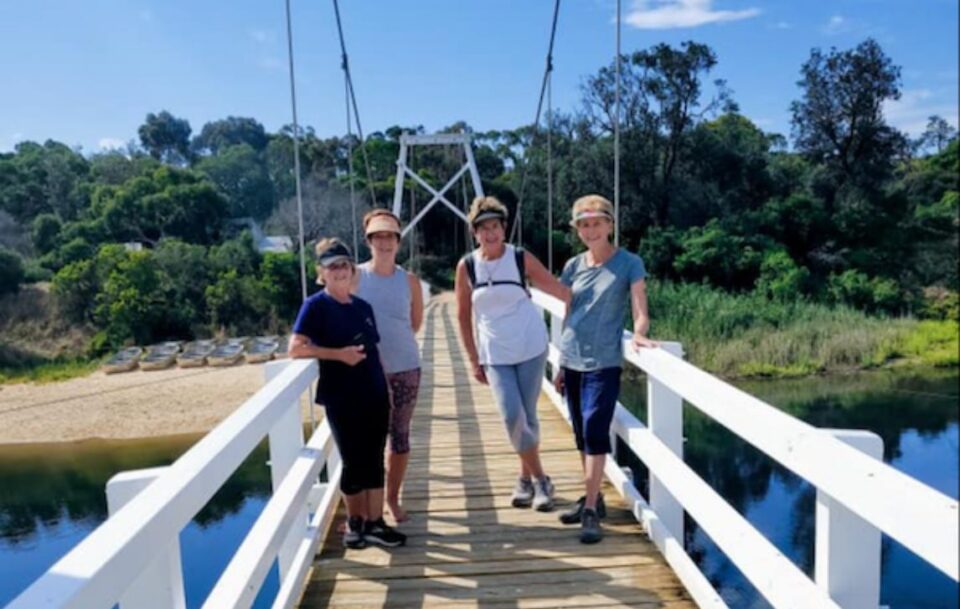 Ladies on a bridge on Mornington Peninsula Guided Trip