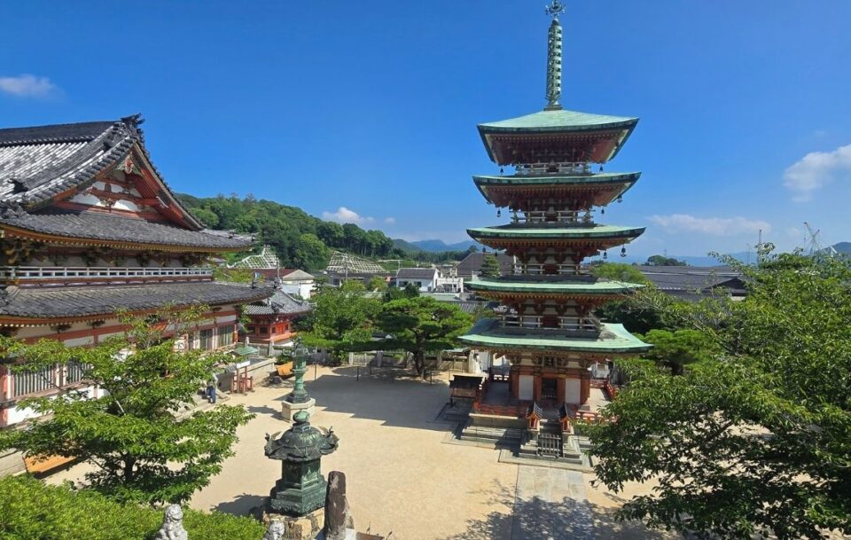 Ornate tiered temple, Shimanami Kaido