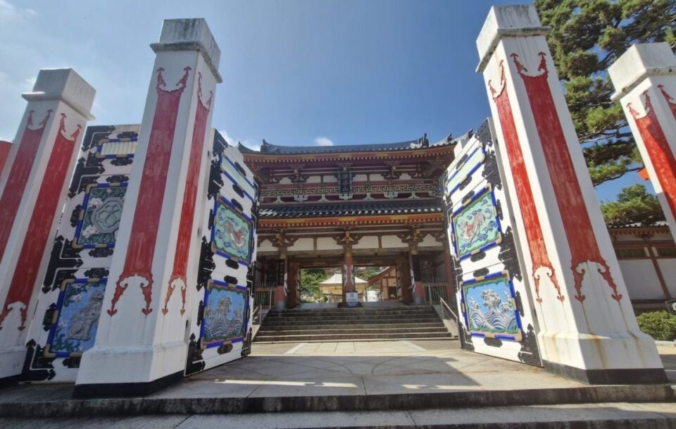 View of Kosanji Buddhist temple, Hiroshima, Japan