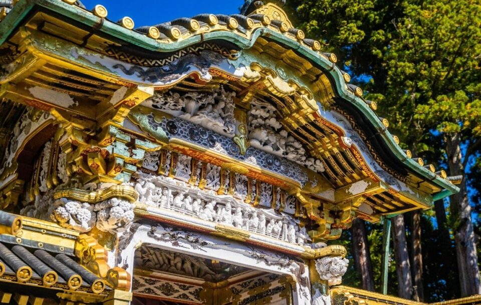 Karamon Gate Nikko Toshogu Shinto shrine Japan.