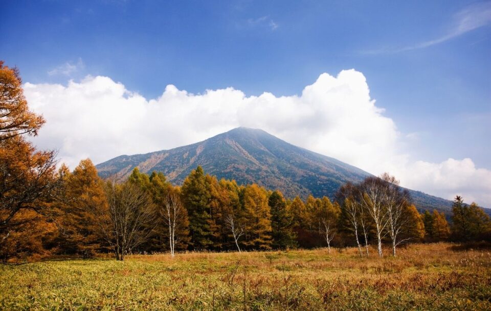 Nantai mountain of autumn and Senjougahara