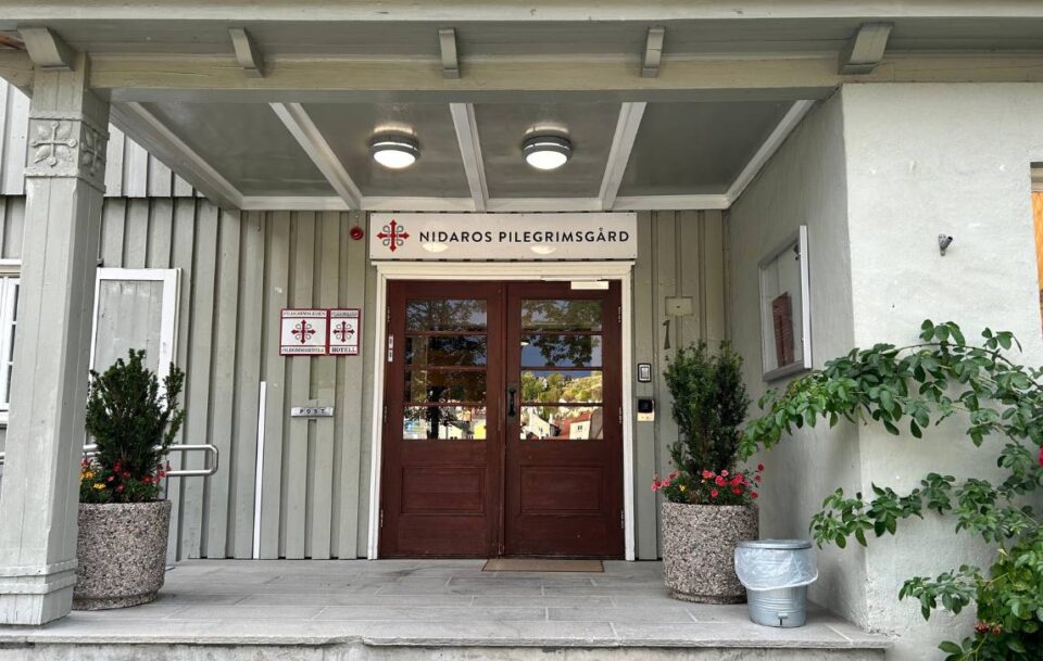 Entrance to the Pilgrim Office in Trondheim, Norway.