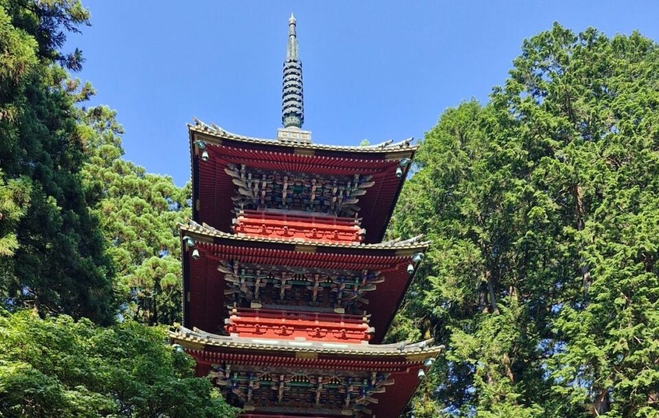 Red Pagoda Nikko Japan