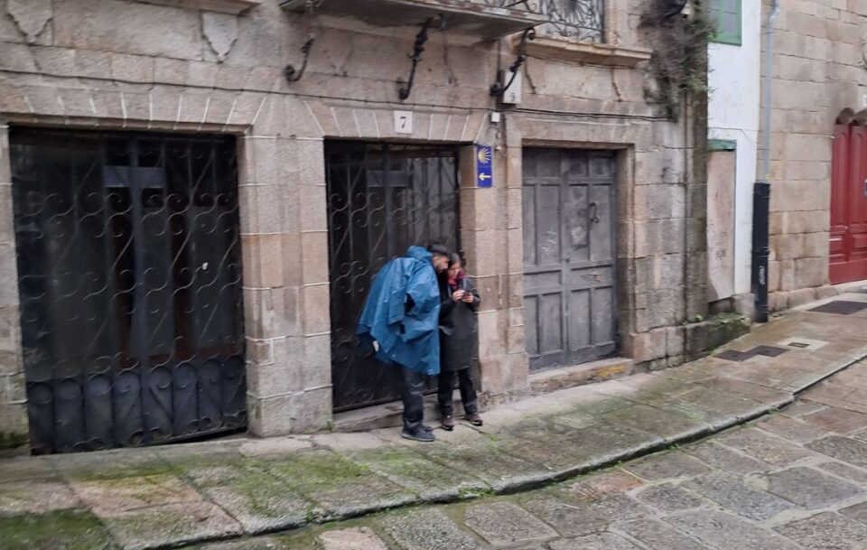 Pilgrims on the trail Camino Ingles
