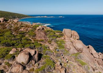 Walkers on the Cape to Cape track Western Australia