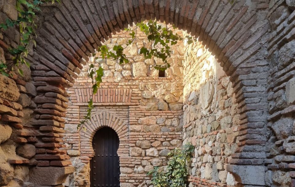Archway made of stone in Figeac, France